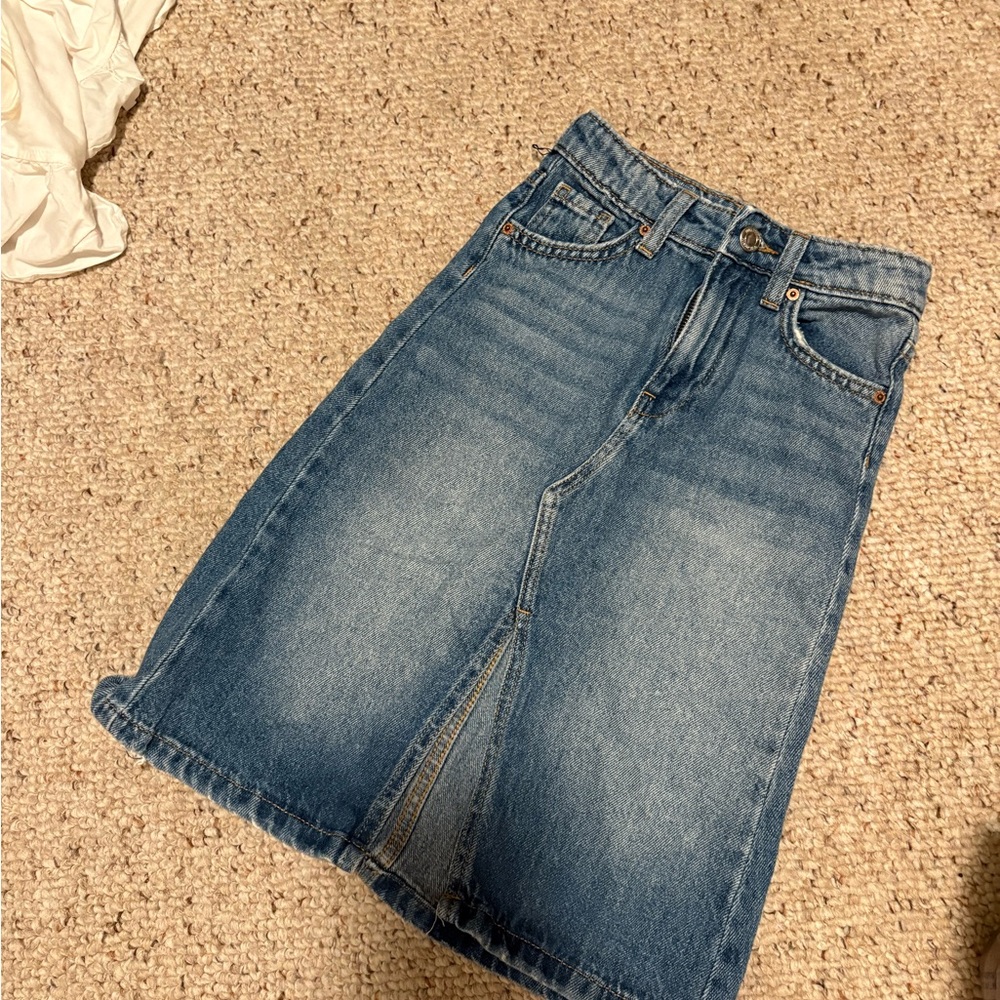 Midi Denim Blue Zara Kid’s Skirt